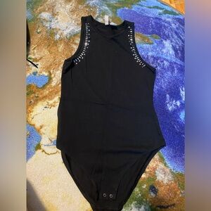 H&M size S black body with silver decorations on the sleeve